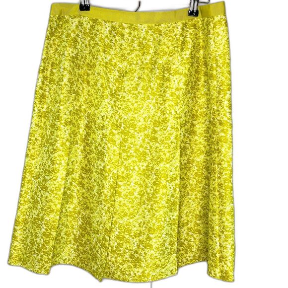 Womens VTG Banana Republic‎ Silk Skirt Lime Green Chartreuse Lined Size 10 - Picture 2 of 13